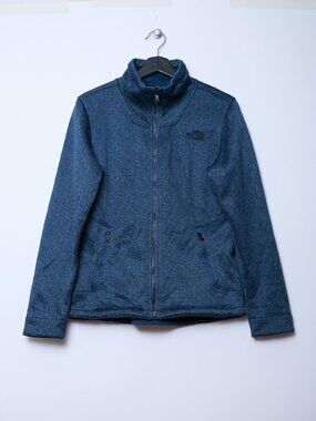 The North Face Fleece Lined Herringbone Full Zip Jacket Teal Gorpcore